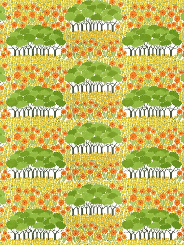 Allé tyg - Gul-grön - Arvidssons Textil