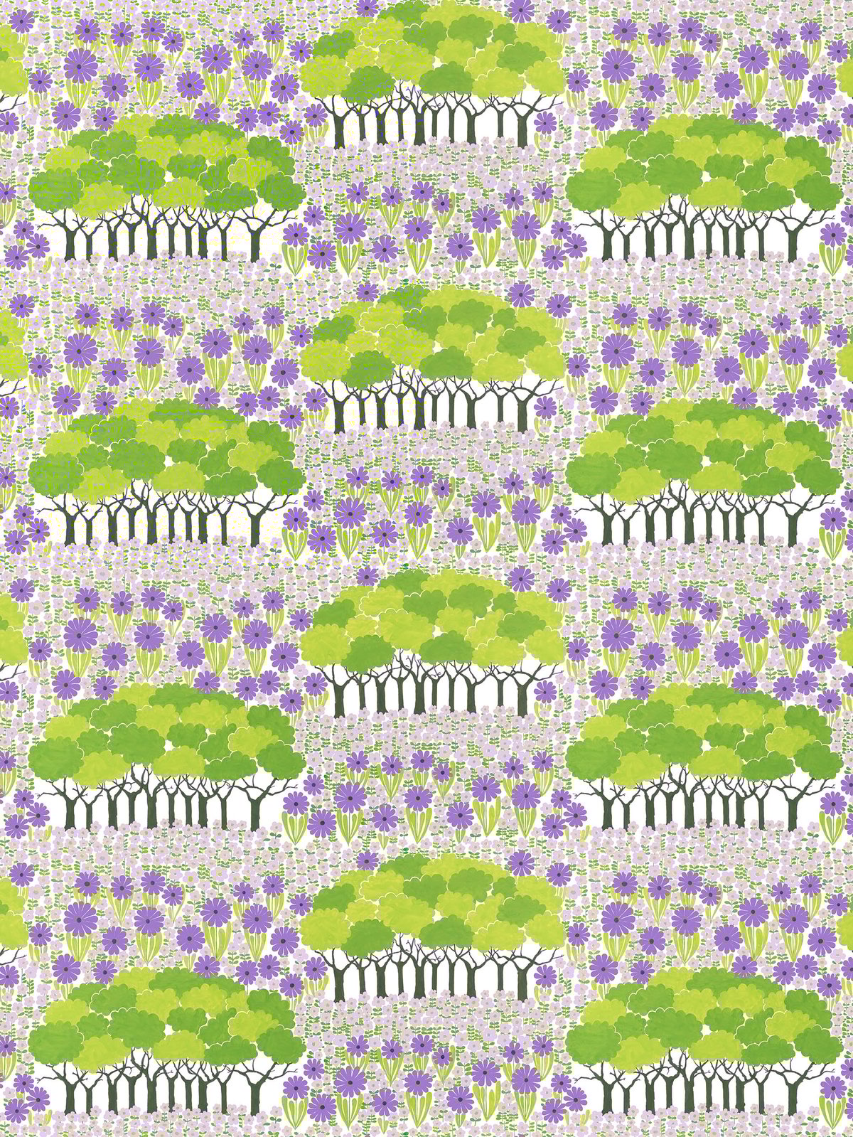 Arvidssons Textil Allé vaxduk Grön-lila | Skandinavisk Design | Vaxdukar | Grön