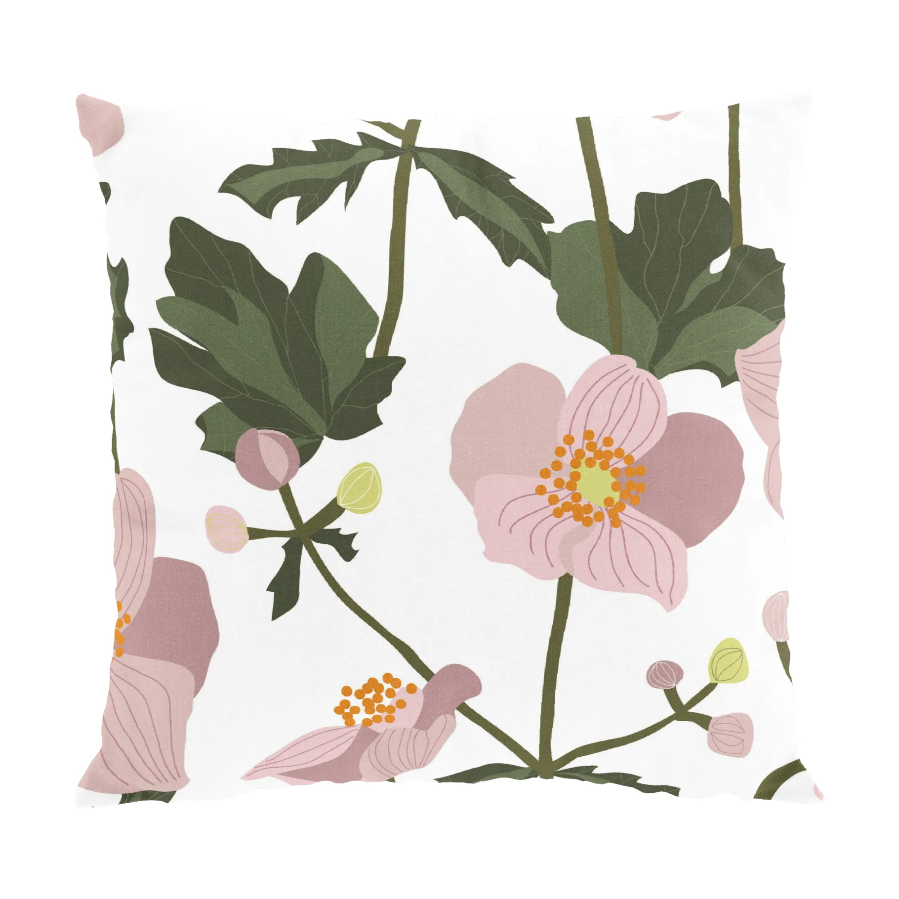 Anemon kuddfodral 47x47 cm, Rosa Arvidssons Textil