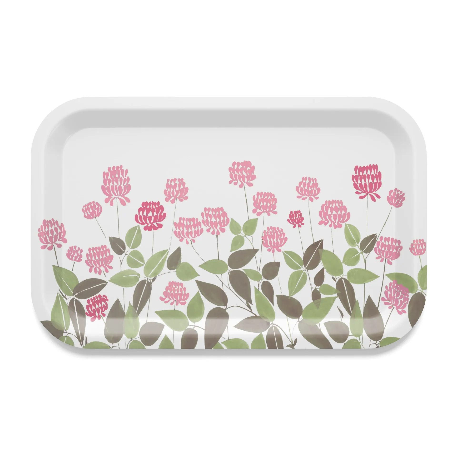 Ängsmark bricka 20x27 cm, Grön-rosa Arvidssons Textil