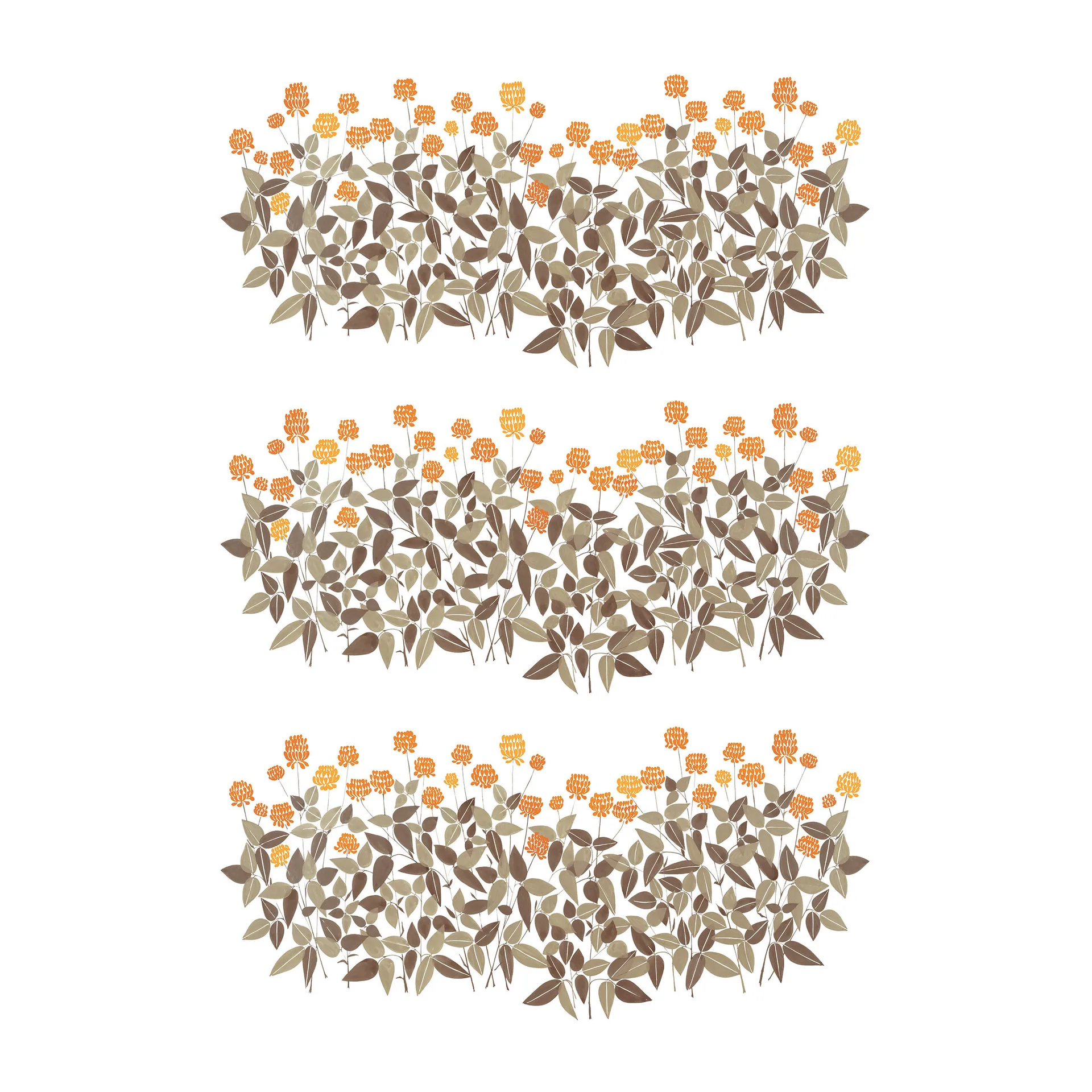 Ängsmark tyg, Grön-orange Arvidssons Textil