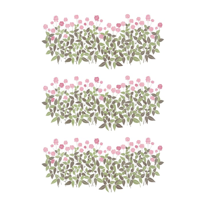 Ängsmark tyg - Grön-rosa - Arvidssons Textil