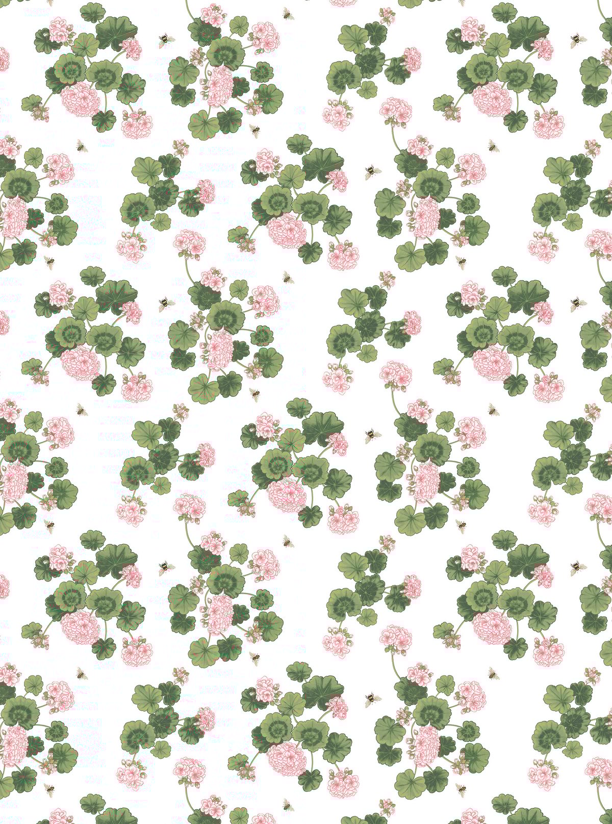Arvidssons Textil Astrid tyg Rosa-grön | Skandinavisk Design | Tyger & Metervaror | Rosa