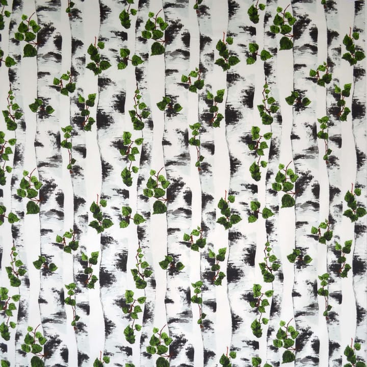 Björk tyg - svart-vit - Arvidssons Textil