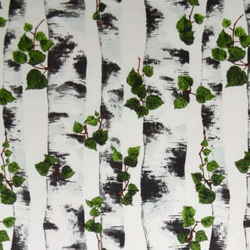 Björk tyg - svart-vit - Arvidssons Textil