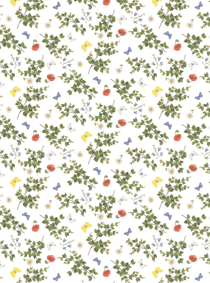 Björkäng tyg - Grön-multi - Arvidssons Textil