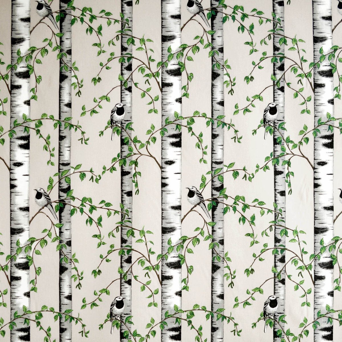 Arvidssons Textil Björkdungen tyg beige | Skandinavisk Design | Tyger & Metervaror | Vit