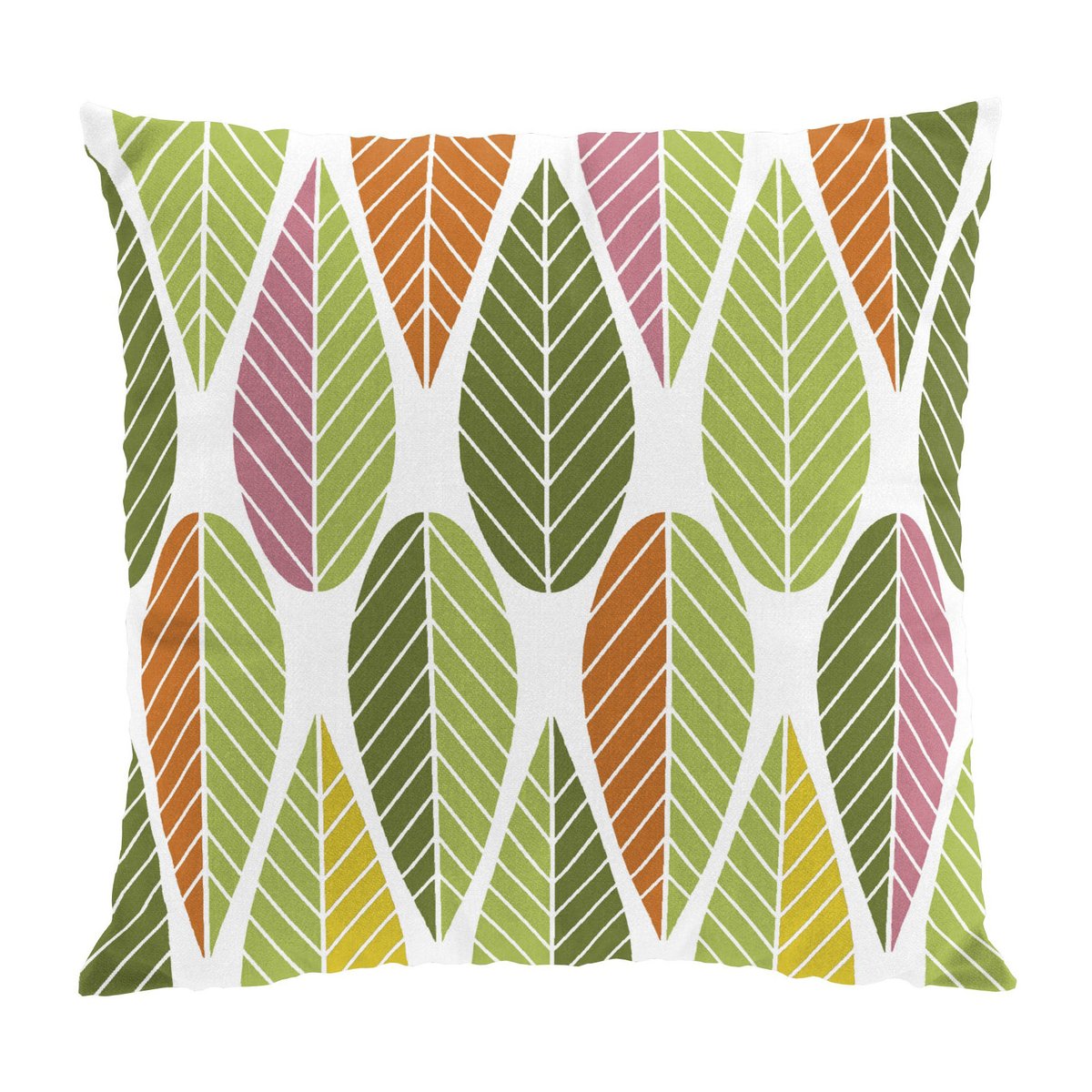 Arvidssons Textil Blader kuddfodral 47x47 cm Grön | Skandinavisk Design | Kuddfodral | Grön