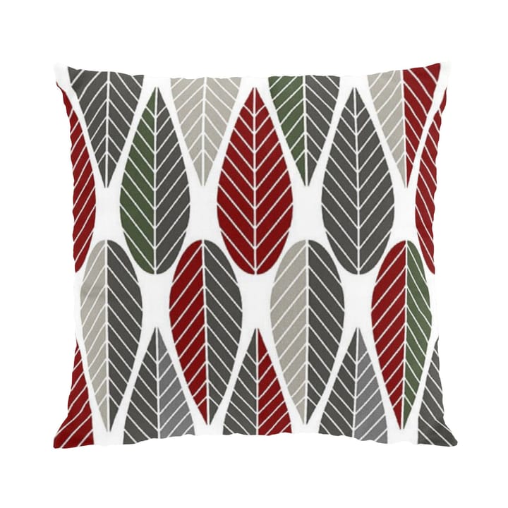 Blader kuddfodral - Röd-grön - Arvidssons Textil