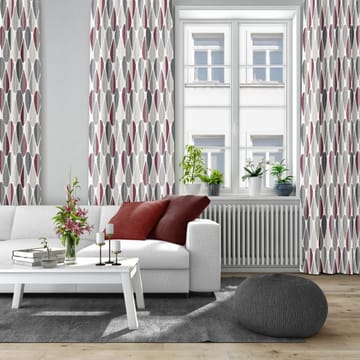 Blader tyg - Grå-röd - Arvidssons Textil