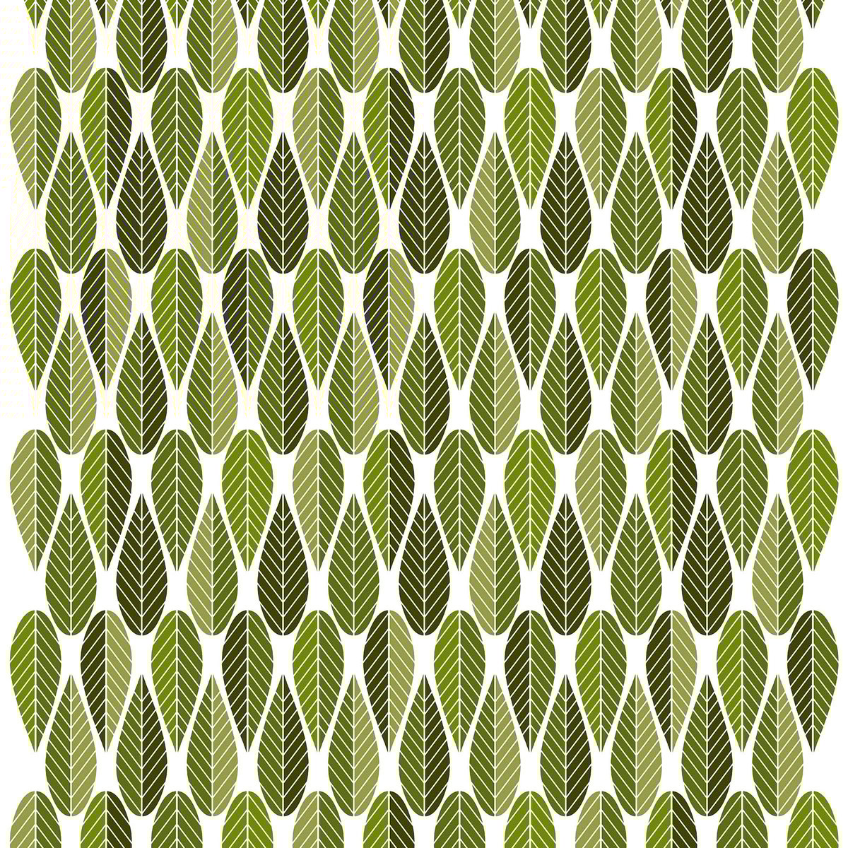 Arvidssons Textil Blader tyg Grön | Skandinavisk Design | Tyger & Metervaror | Grön