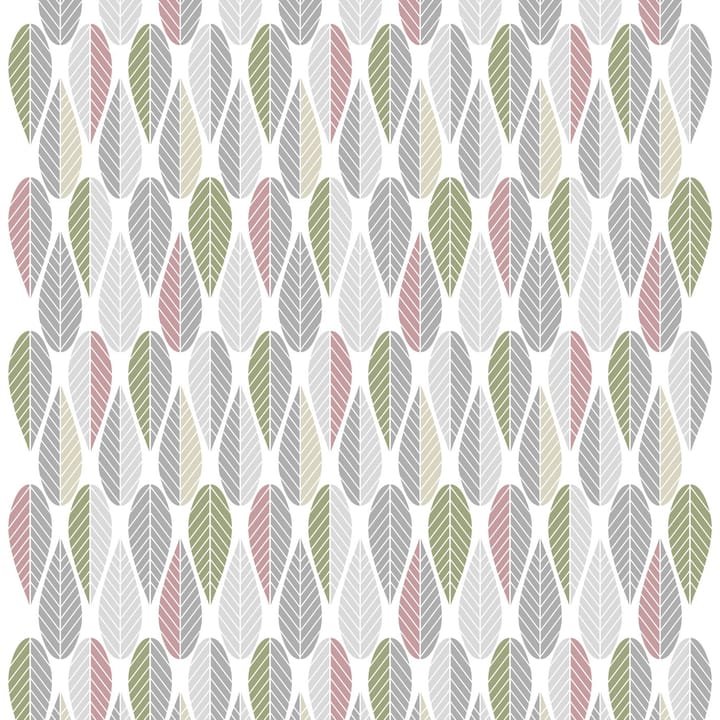 Blader tyg, rosa-grå-grön Arvidssons Textil