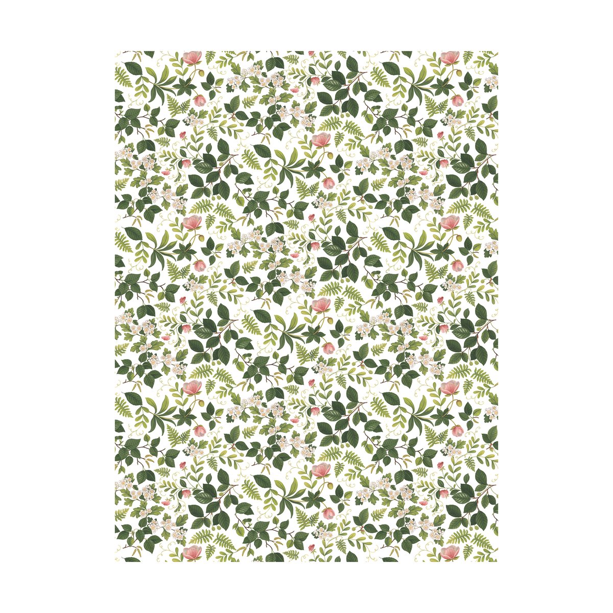 Arvidssons Textil Blomsterlund tyg Grön | Skandinavisk Design | Tyger & Metervaror | Grön
