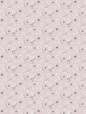 Blomstersurr tyg - Rosa - Arvidssons Textil