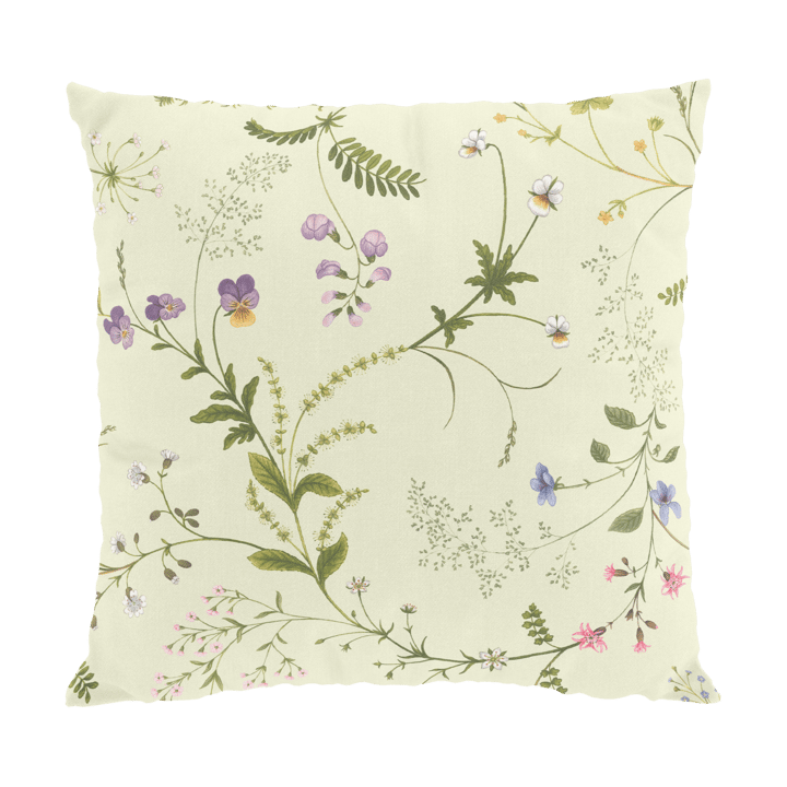 Blomsteryra kuddfodral 47x47 cm - Gul - Arvidssons Textil