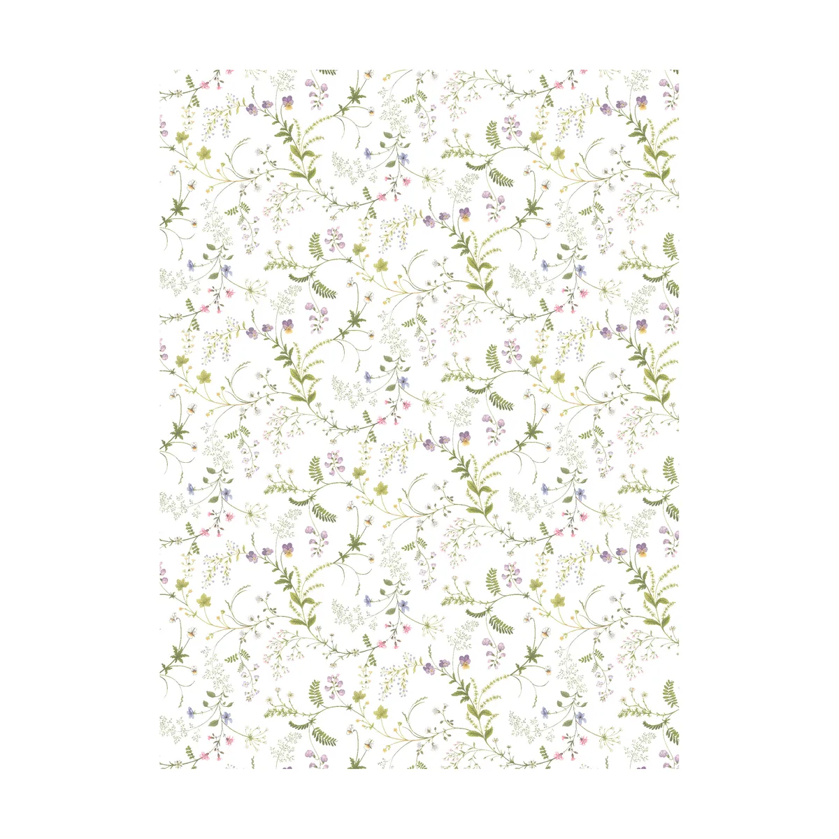 Arvidssons Textil Blomsteryra tyg Grön