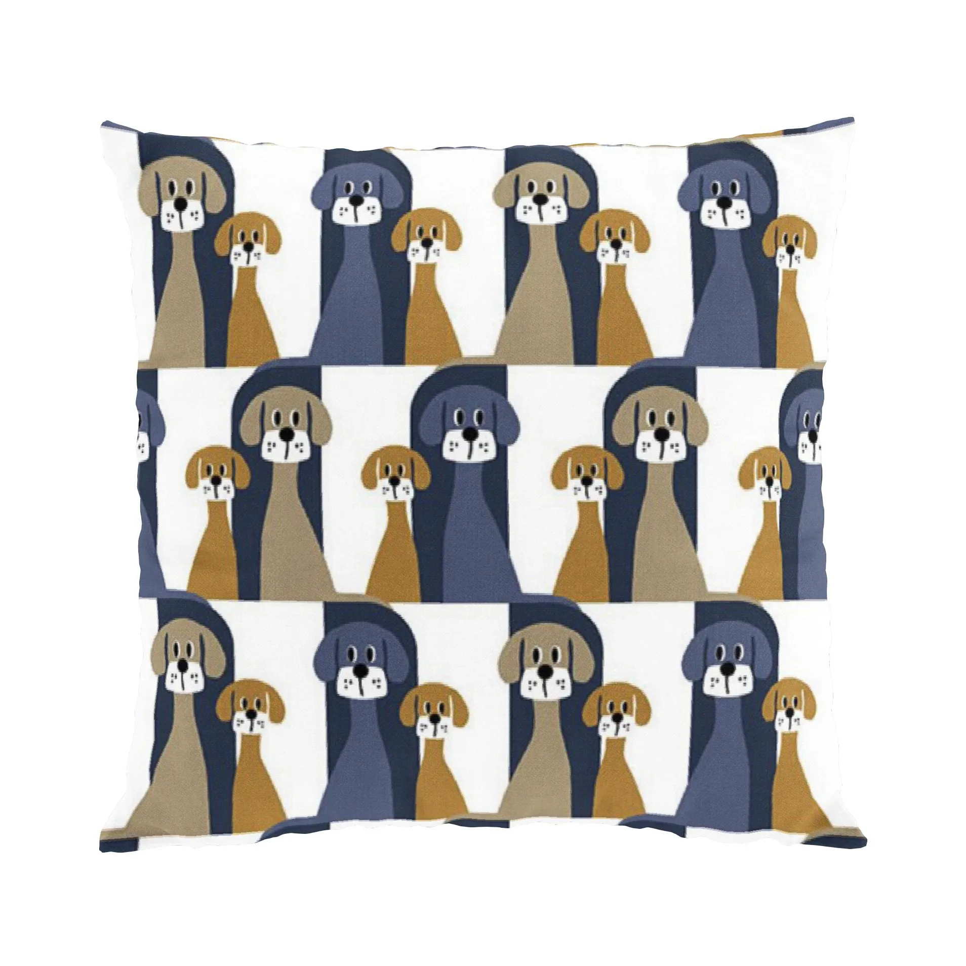 Buster kuddfodral 47x47 cm, Blå-beige Arvidssons Textil