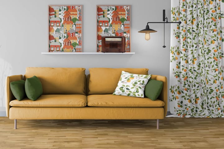Citrusträdet tyg, Grön-grön Arvidssons Textil
