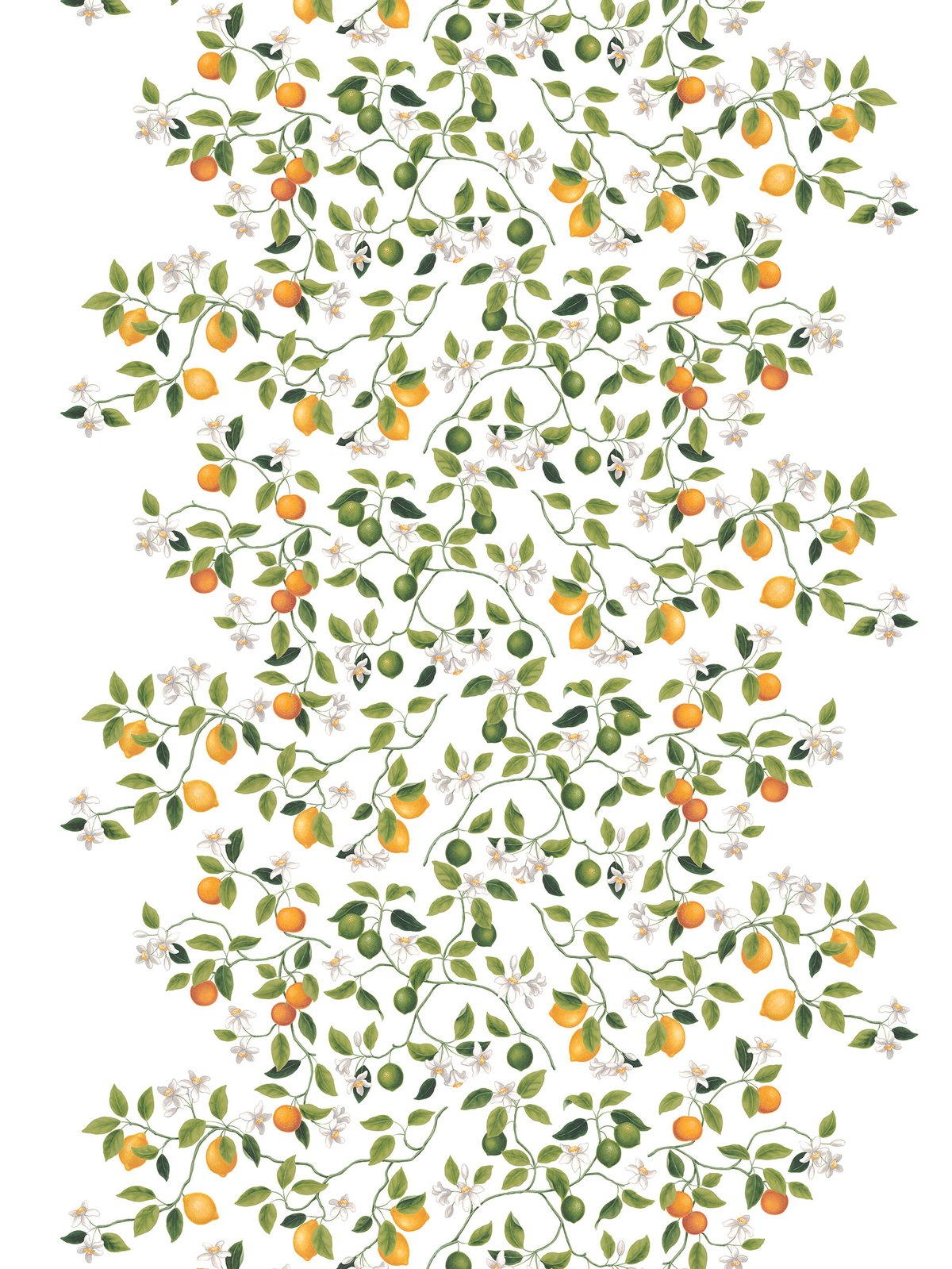 Arvidssons Textil Citrusträdet vaxduk Grön-grön | Skandinavisk Design | Vaxdukar | Vit