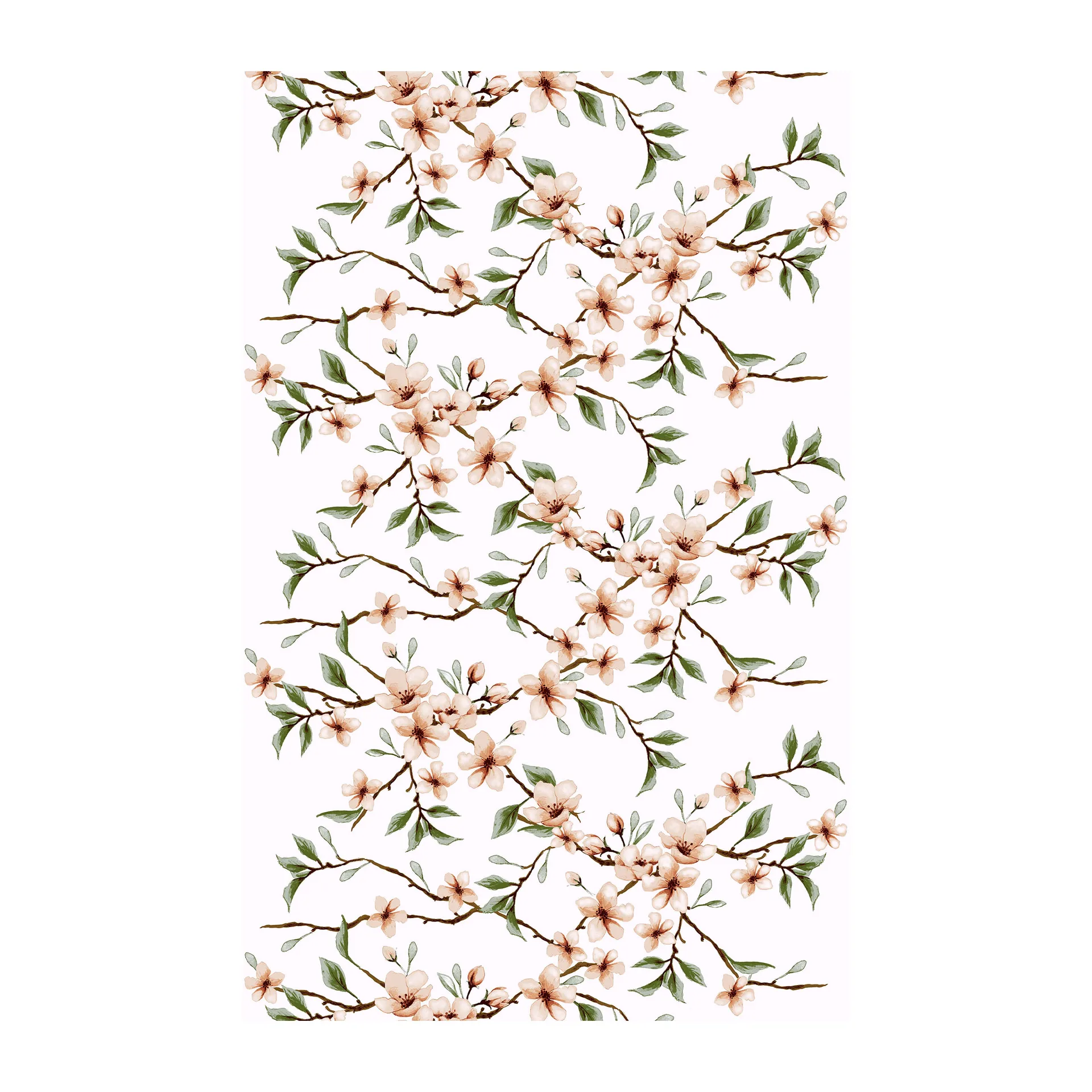 Fägring tyg, Persika-vit Arvidssons Textil