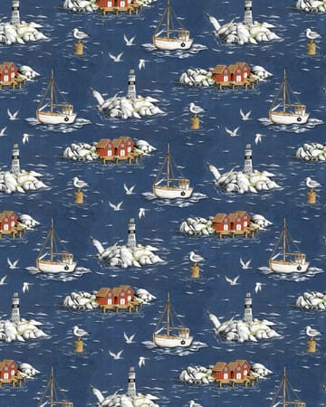 Fiskeskär vaxduk - Blå - Arvidssons Textil