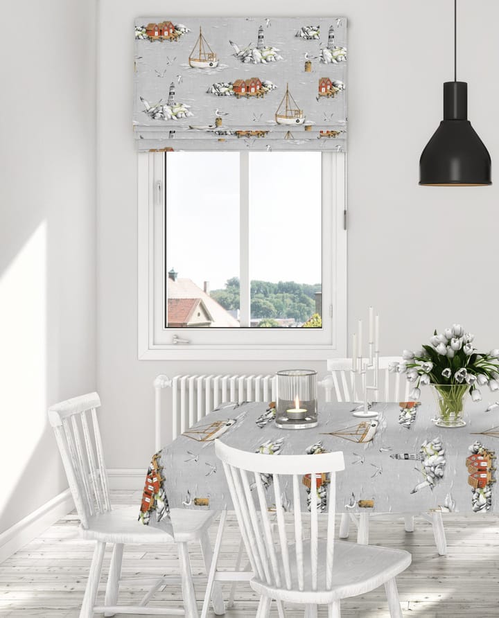 Fiskeskär vaxduk, Grå Arvidssons Textil
