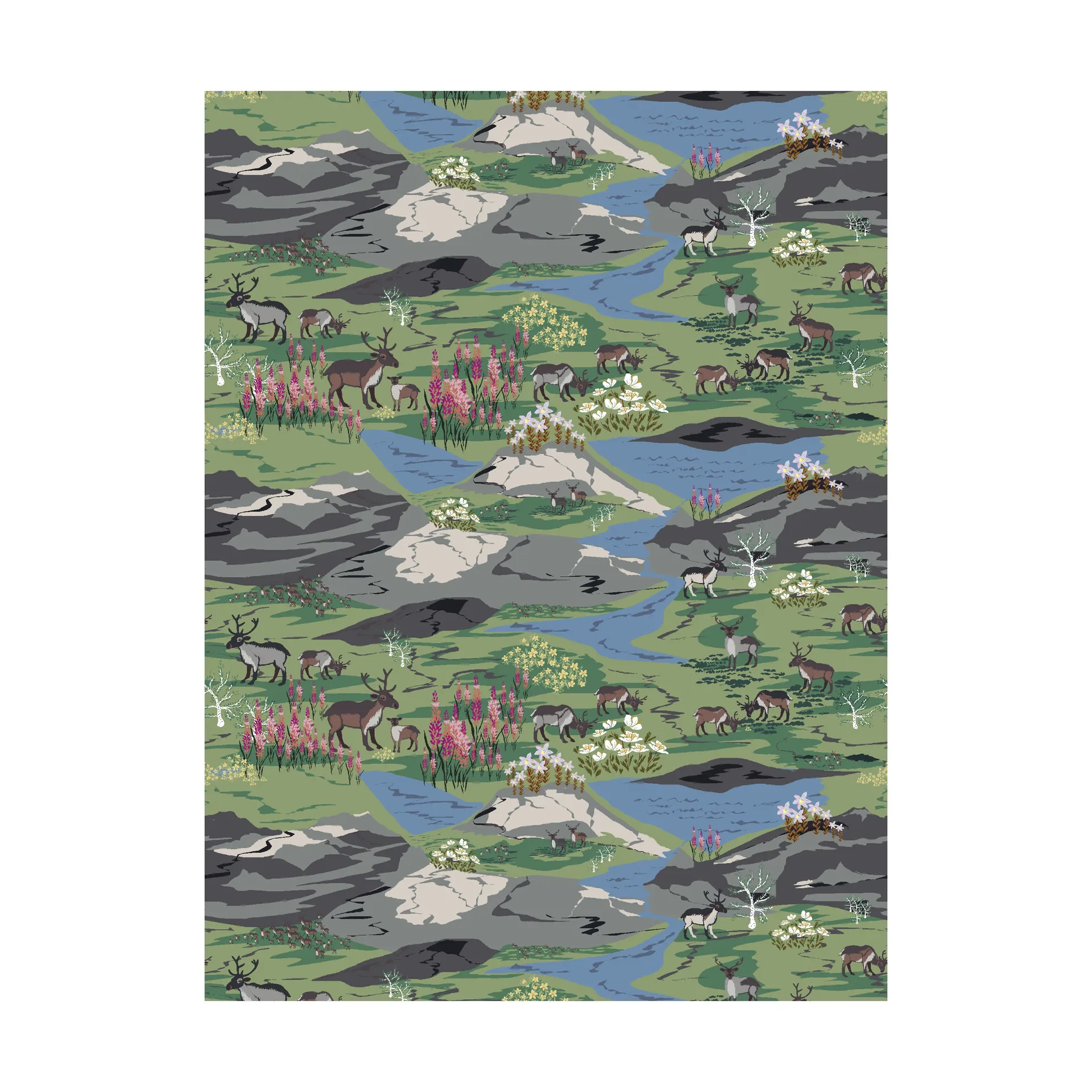 Fjällängar tyg, Grön Arvidssons Textil