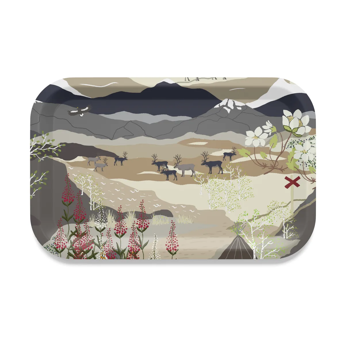 Arvidssons Textil Fjällvandring bricka 21x33 cm Beige