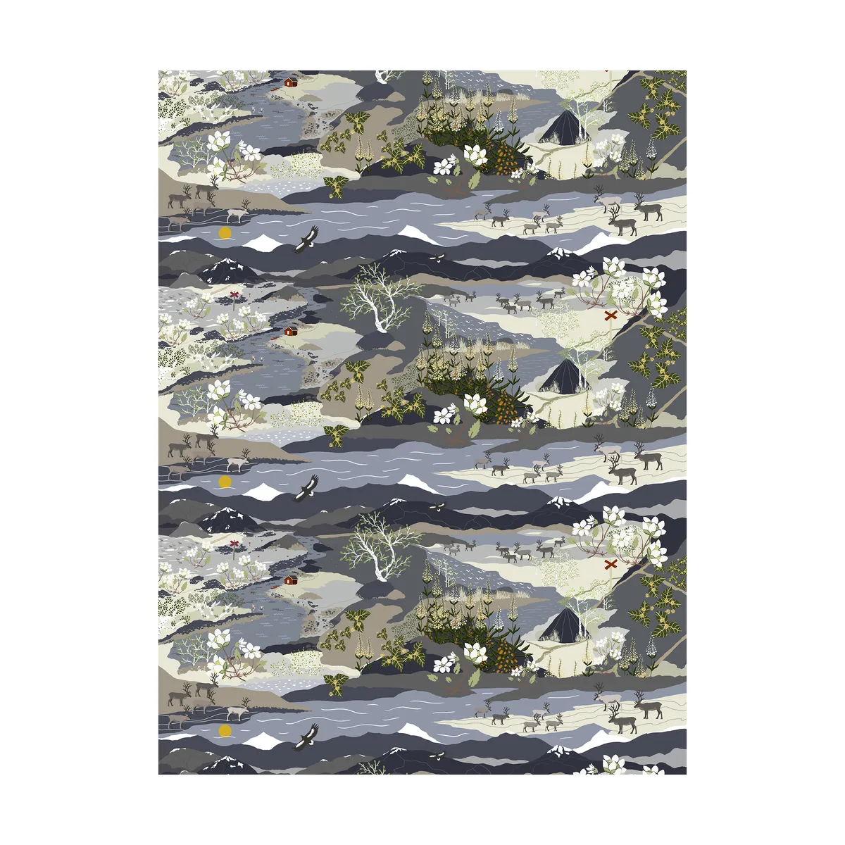 Arvidssons Textil Fjällvandring vaxduk Blå