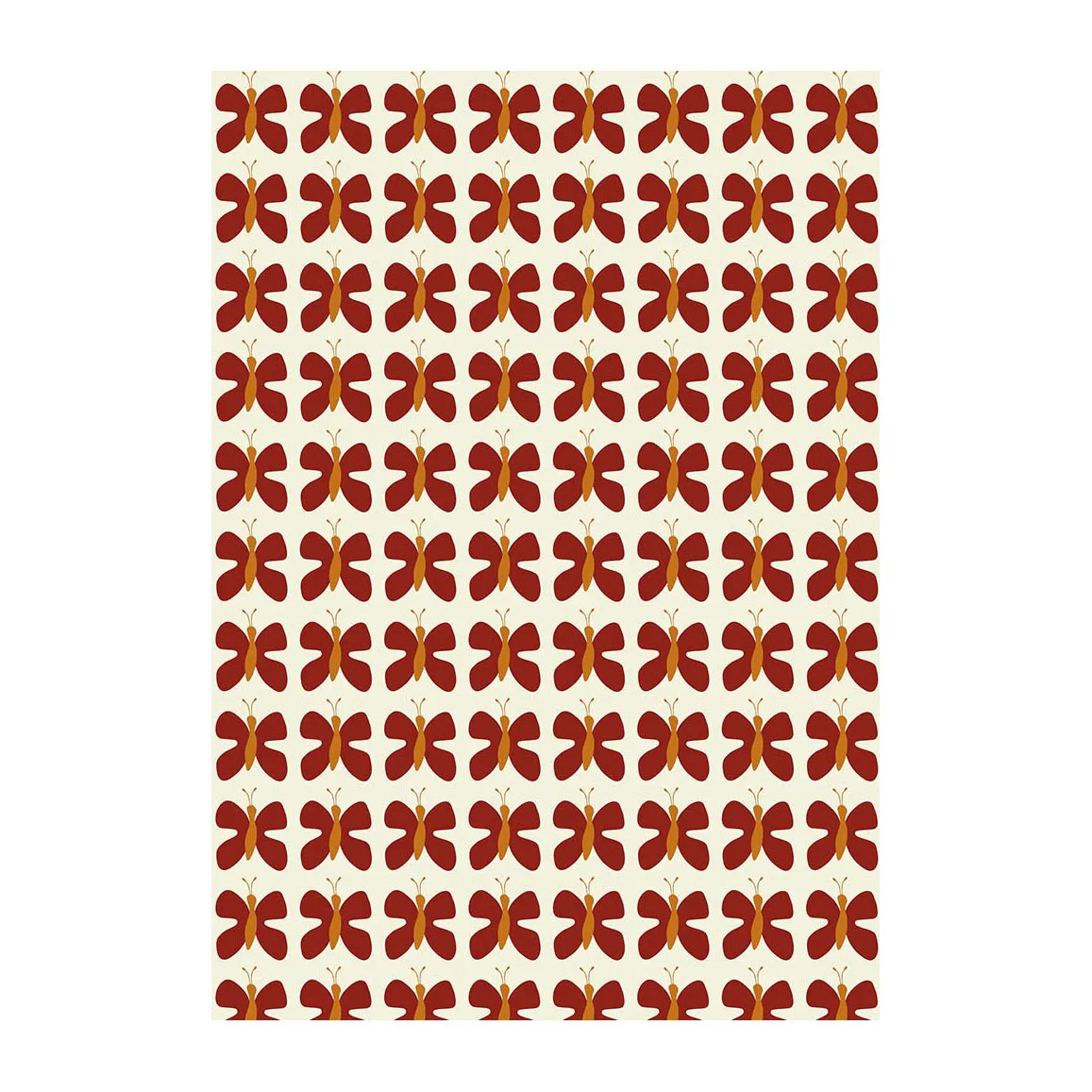 Arvidssons Textil Fjäril Mini tyg Röd