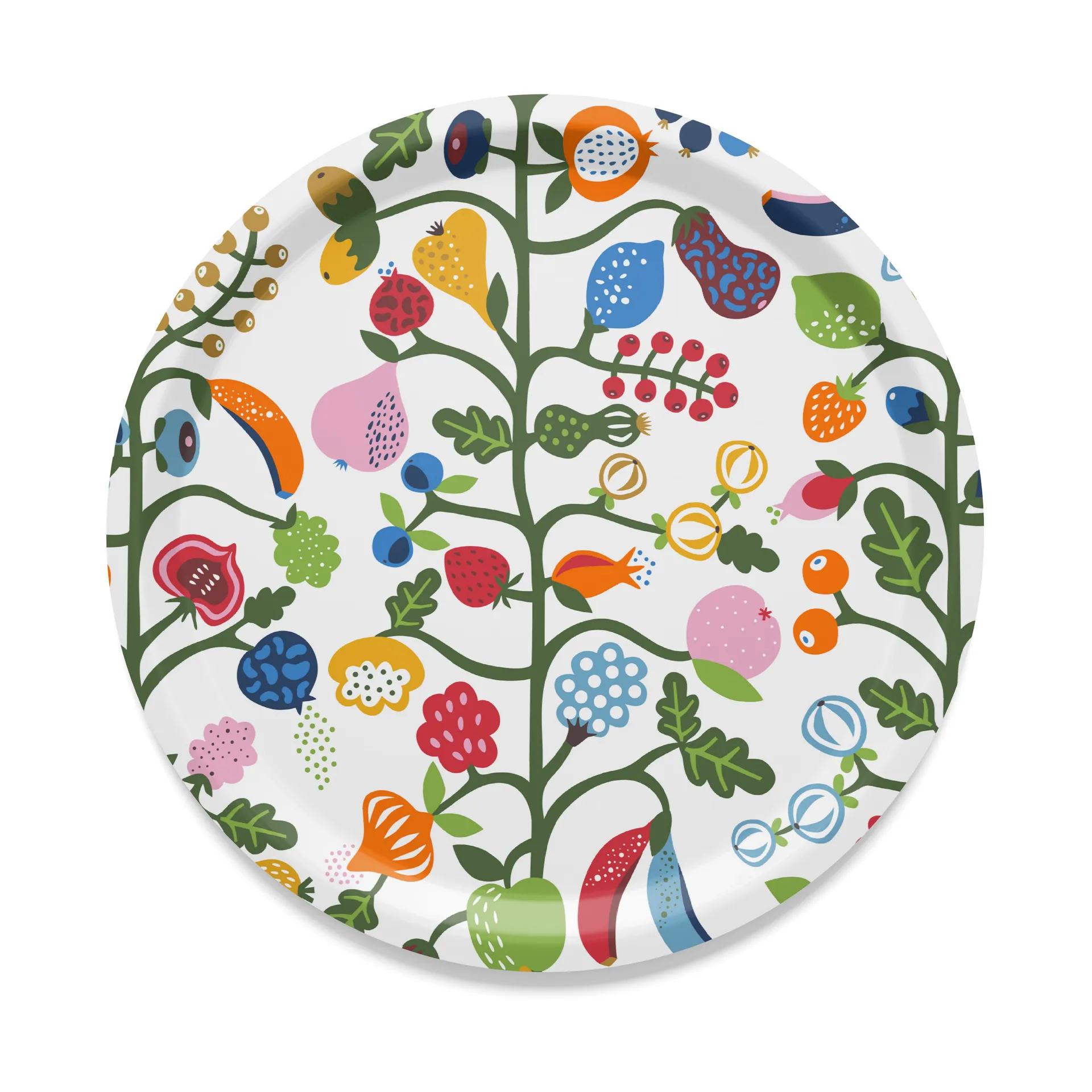 Fruktträdgården bricka Ø31 cm, Multi Arvidssons Textil