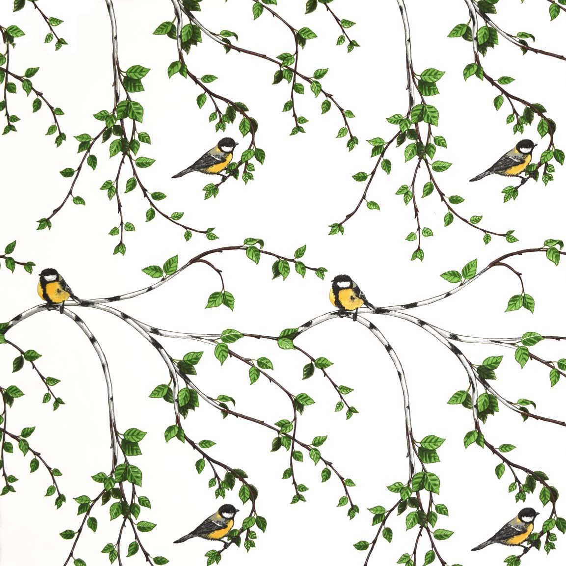 Arvidssons Textil Gläntan vaxduk vit-grön | Skandinavisk Design | Vaxdukar | Grön