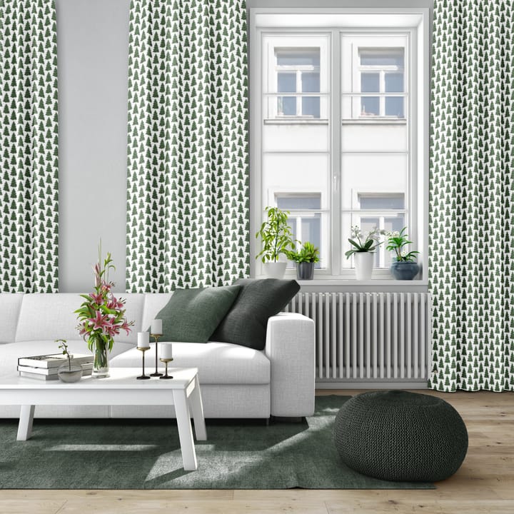 Granen tyg - Off white-grön - Arvidssons Textil