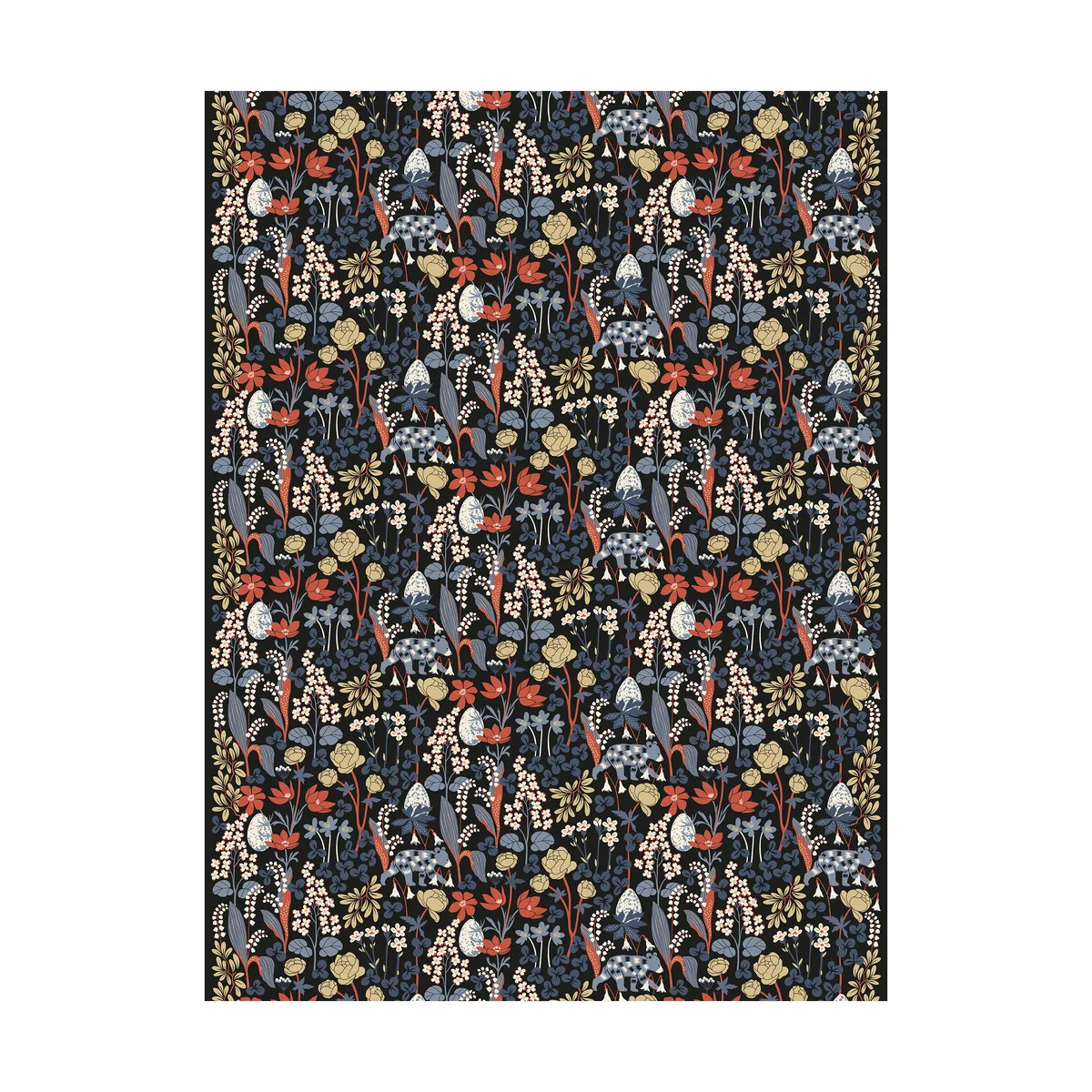 Arvidssons Textil Här sover ingen björn tyg Mörkblå