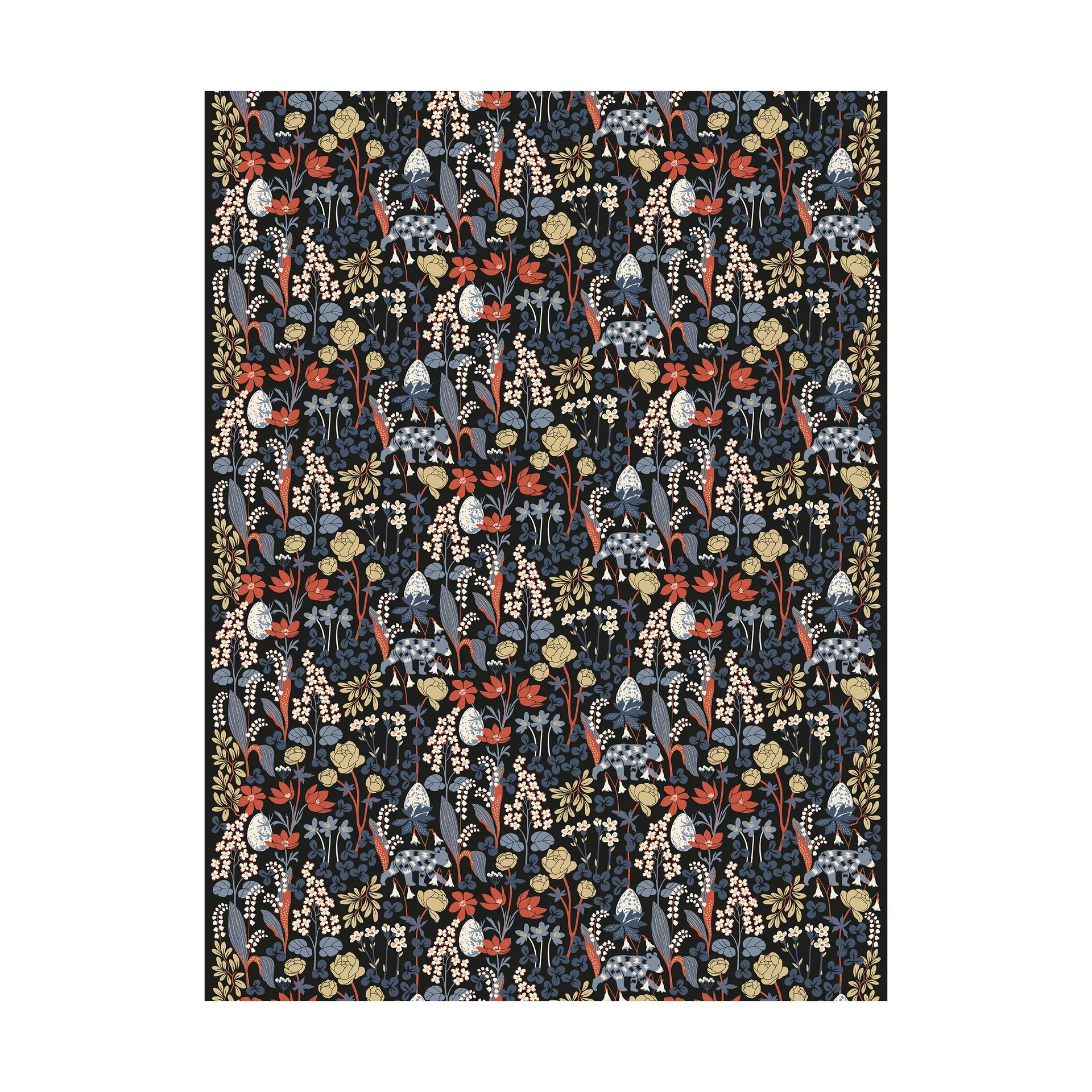 Här sover ingen björn vaxduk, Mörkblå Arvidssons Textil