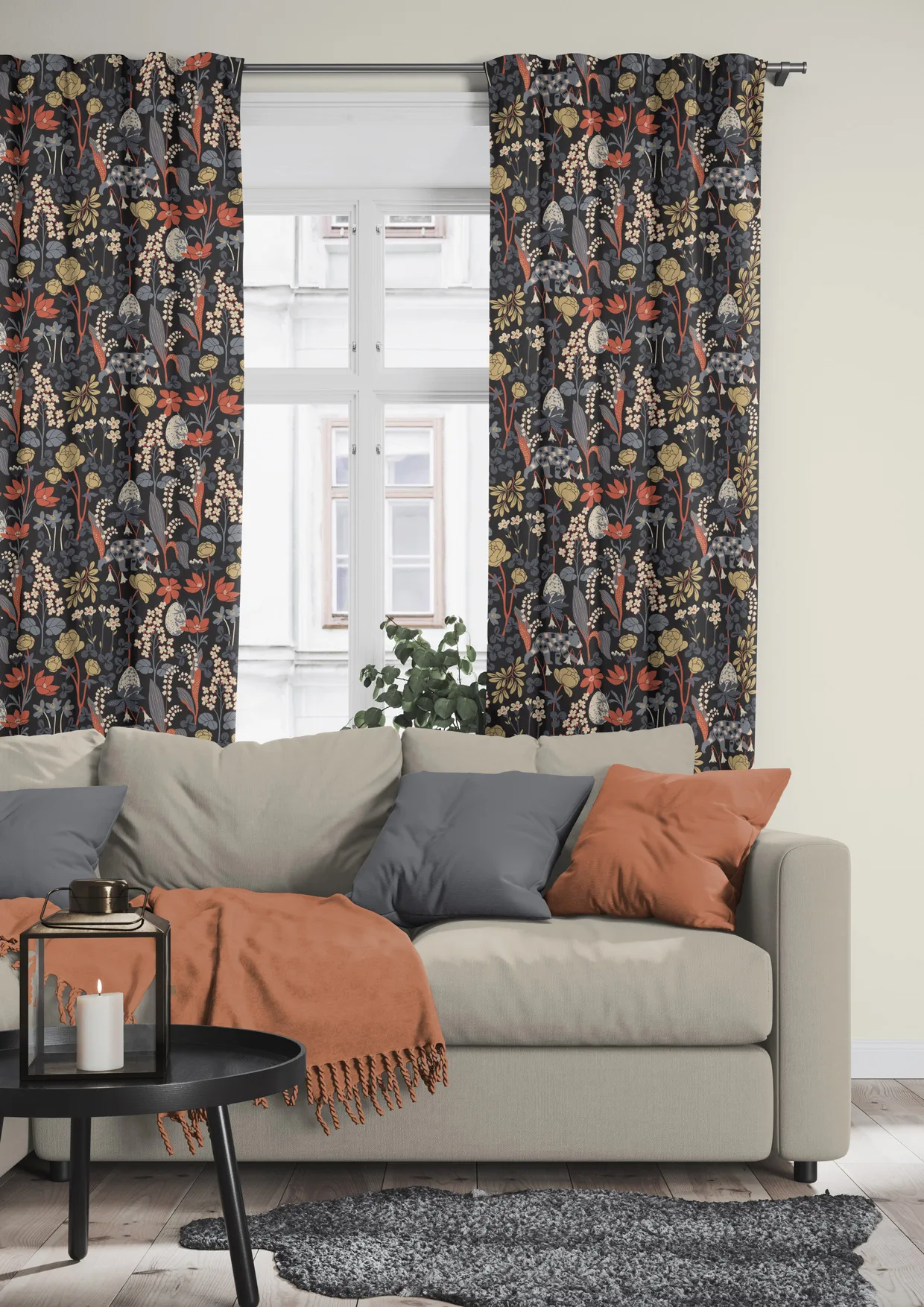 Här sover ingen björn vaxduk, Mörkblå Arvidssons Textil