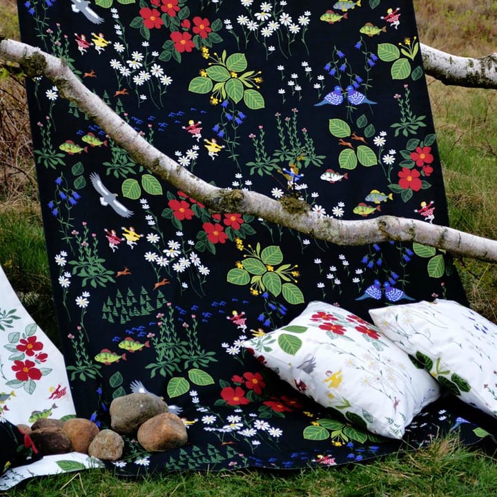 Himlajorden tyg, svart Arvidssons Textil
