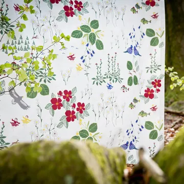 Himlajorden tyg - vit - Arvidssons Textil