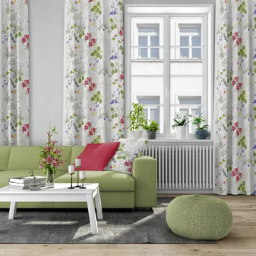 Himlajorden tyg - vit - Arvidssons Textil