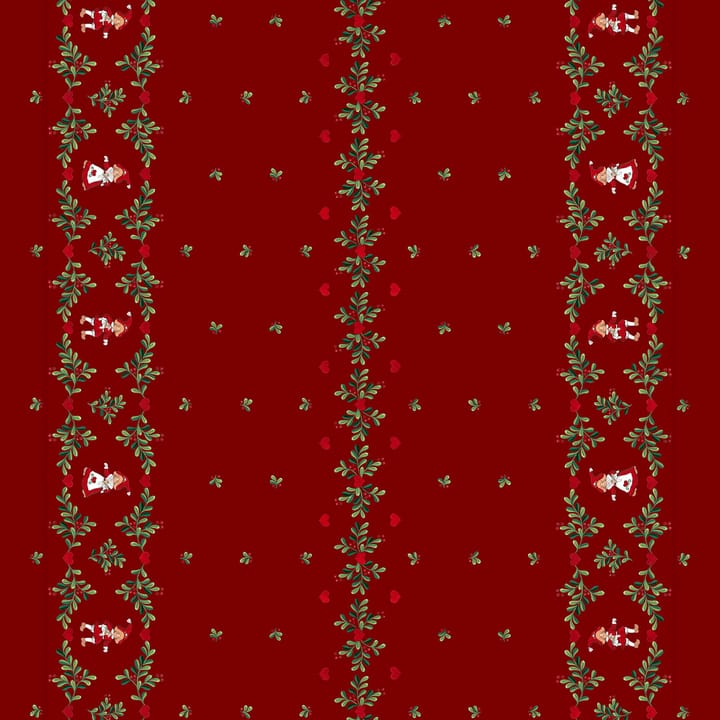 Hjärtans jul bård vaxduk - Röd - Arvidssons Textil