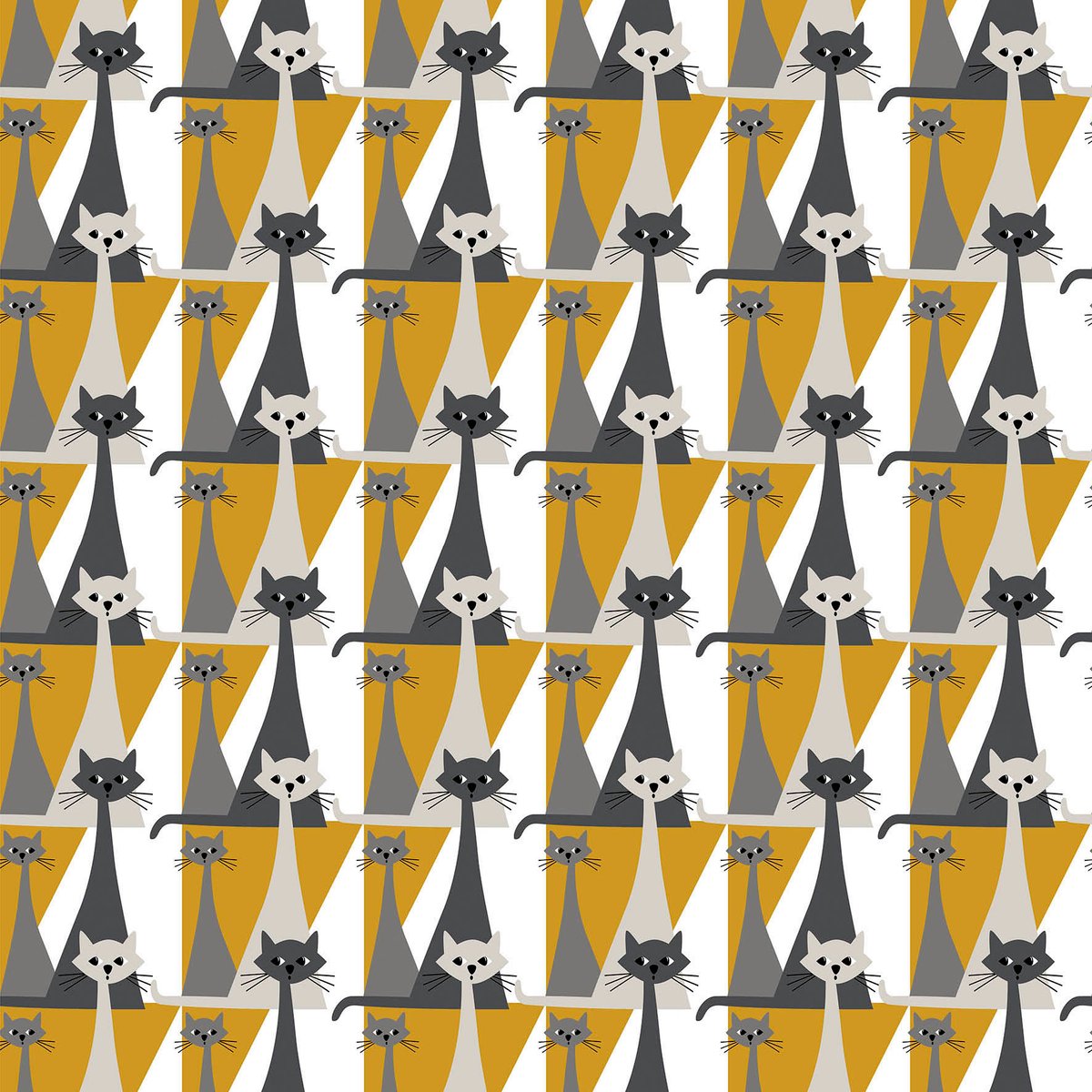 Arvidssons Textil Kitty tyg Gul | Skandinavisk Design | Tyger & Metervaror | Gul