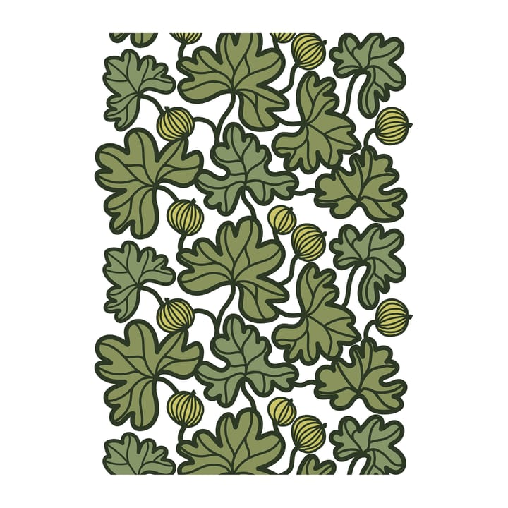 Krusbär tyg - Grön - Arvidssons Textil