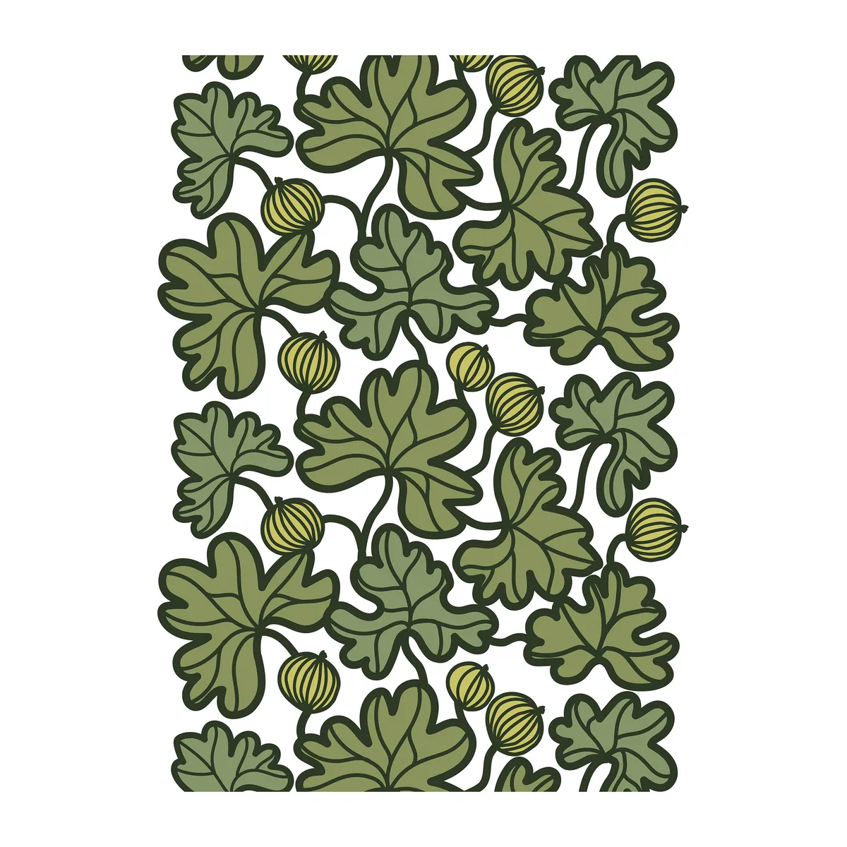 Arvidssons Textil Krusbär vaxduk Grön