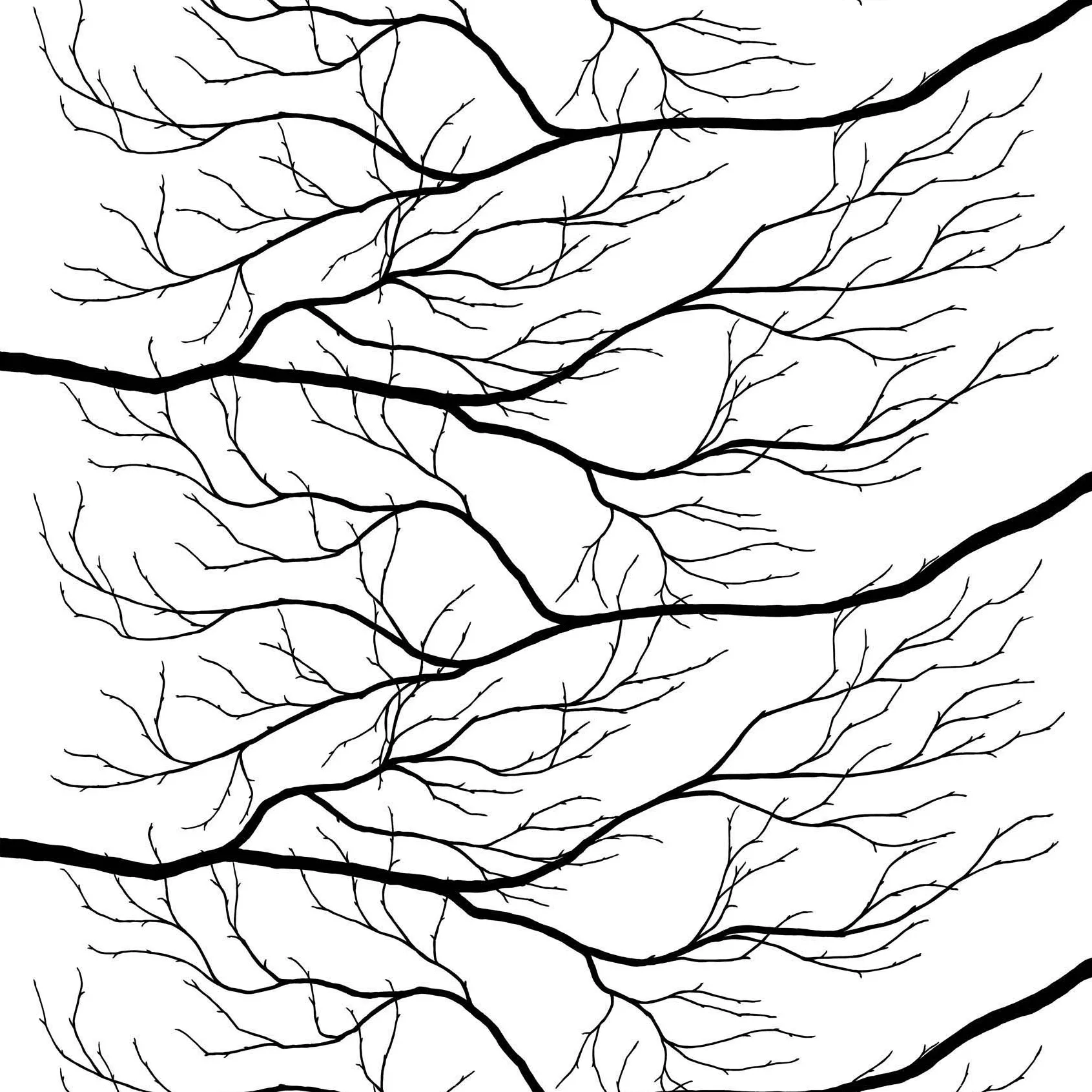 Kvisten tyg, svart-vit Arvidssons Textil