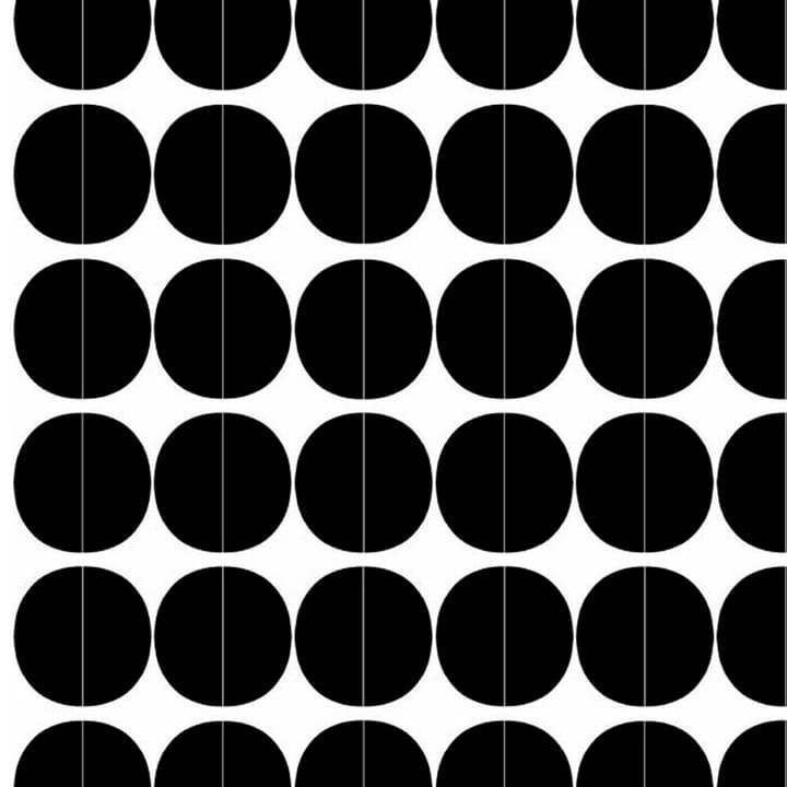Lane tyg - svarta cirklar - Arvidssons Textil