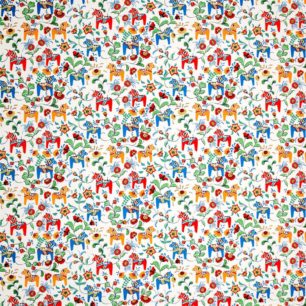 Arvidssons Textil Leksand mini tyg beige | Skandinavisk Design | Tyger & Metervaror | Blå