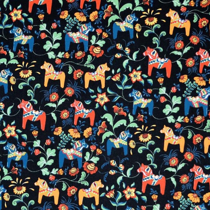 Leksand mini tyg, svart Arvidssons Textil