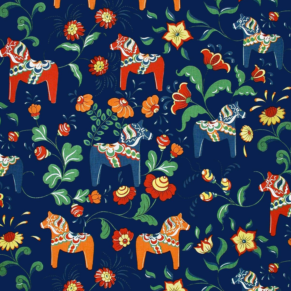 Arvidssons Textil Leksand tyg blå | Skandinavisk Design | Tyger & Metervaror | Blå