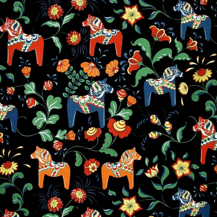 Leksand tyg - svart - Arvidssons Textil
