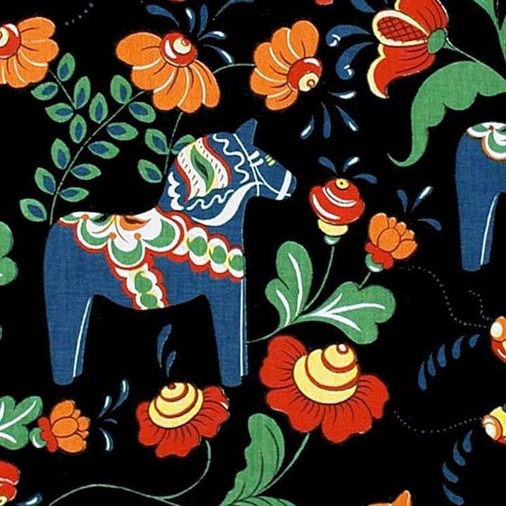 Leksand tyg, svart Arvidssons Textil